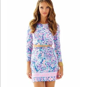 LILLY PULITZER BOCA CHICA CROP TOP & SKIRT SET
